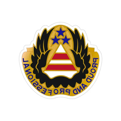 22 Aviation Battalion (U.S. Army) REVERSE PRINT Transparent Die-Cut STICKER 5 Inch Die-Cut Transparent - The Sticker Space