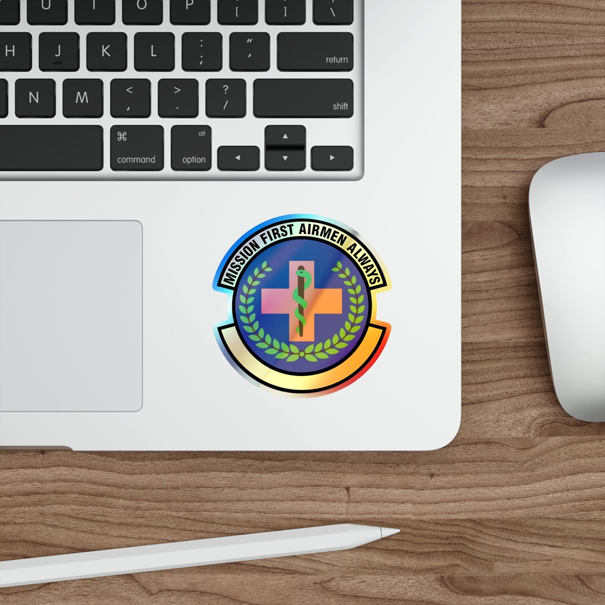 22 Healthcare Operations Squadron AMC (U.S. Air Force) Holographic STICKER Die-Cut Vinyl Decal-The Sticker Space