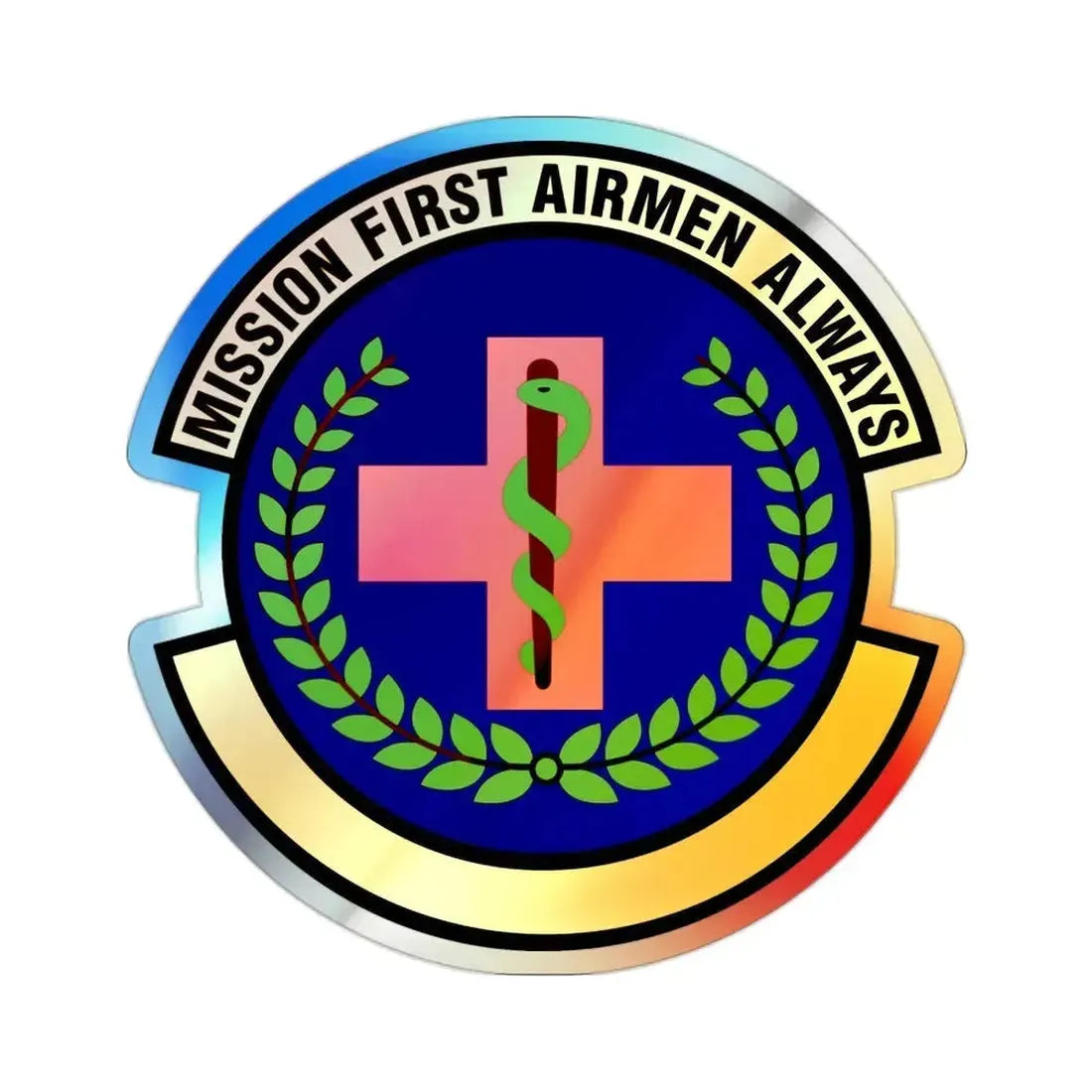 22 Healthcare Operations Squadron AMC (U.S. Air Force) Holographic STICKER Die-Cut Vinyl Decal 2 Inch Holographic - The Sticker Space