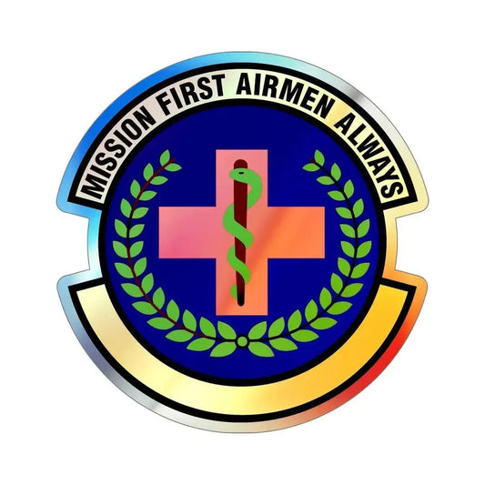 22 Healthcare Operations Squadron AMC (U.S. Air Force) Holographic STICKER Die-Cut Vinyl Decal 6 Inch Holographic - The Sticker Space