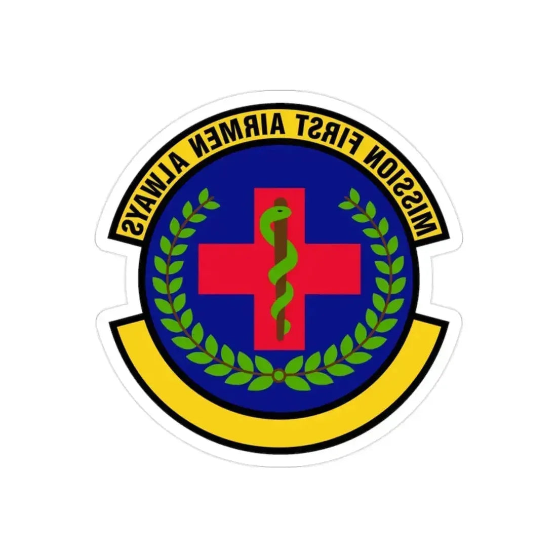 22 Healthcare Operations Squadron AMC (U.S. Air Force) REVERSE PRINT Transparent Die-Cut STICKER 2 Inch Die-Cut Transparent - The Sticker Space