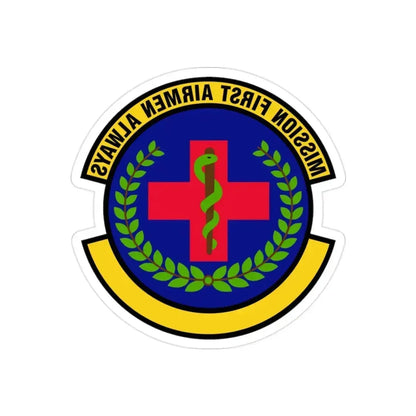 22 Healthcare Operations Squadron AMC (U.S. Air Force) REVERSE PRINT Transparent Die-Cut STICKER 2 Inch Die-Cut Transparent - The Sticker Space