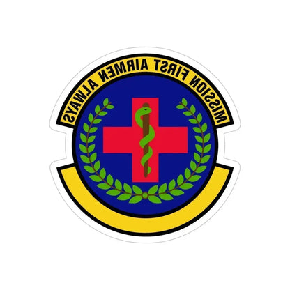 22 Healthcare Operations Squadron AMC (U.S. Air Force) REVERSE PRINT Transparent Die-Cut STICKER 6 Inch Die-Cut Transparent - The Sticker Space