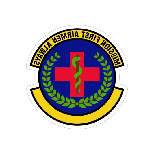 22 Healthcare Operations Squadron AMC (U.S. Air Force) REVERSE PRINT Transparent Die-Cut STICKER 6 Inch Die-Cut Transparent - The Sticker Space