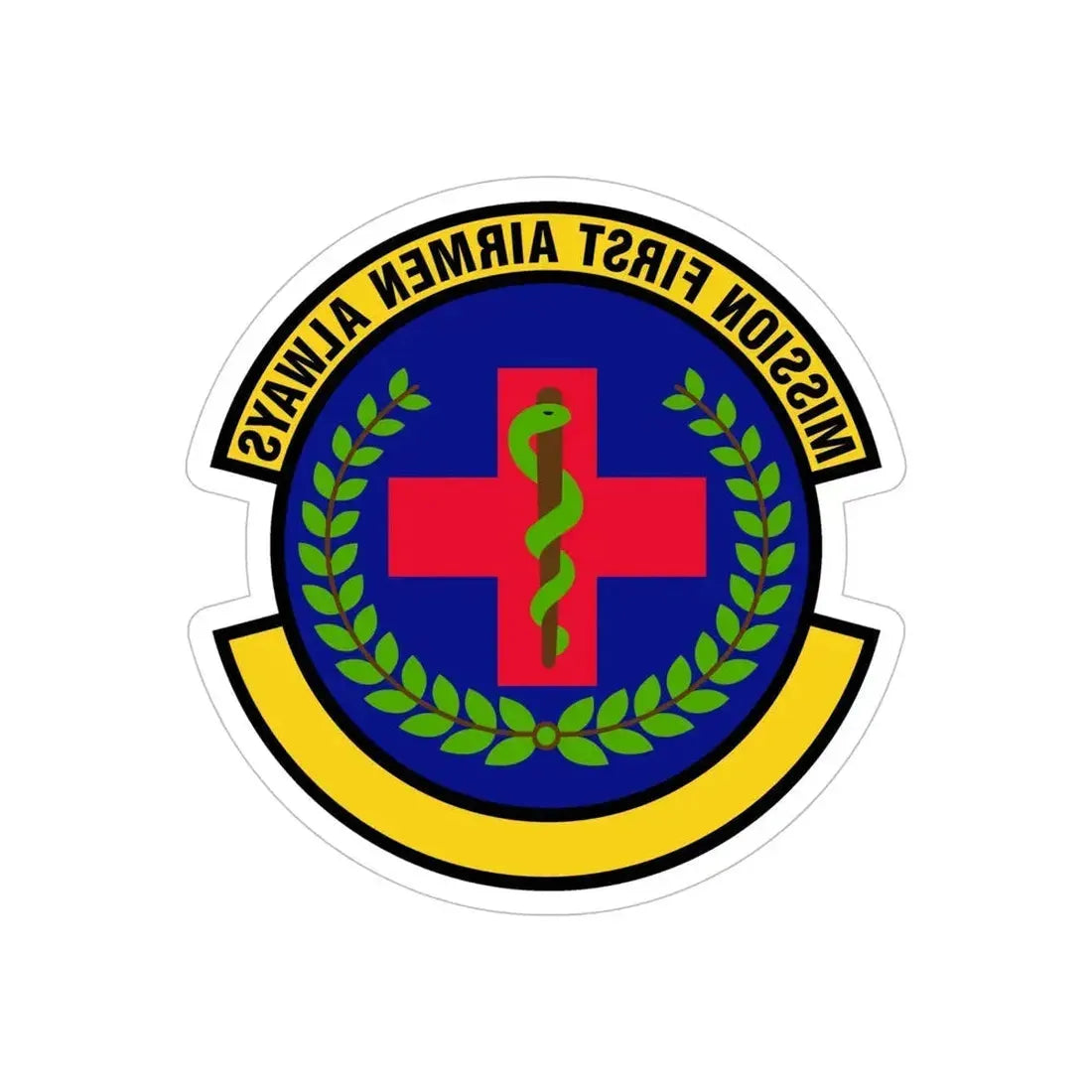 22 Healthcare Operations Squadron AMC (U.S. Air Force) REVERSE PRINT Transparent Die-Cut STICKER - The Sticker Space