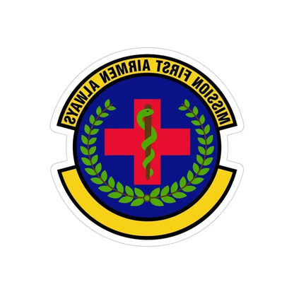 22 Healthcare Operations Squadron AMC (U.S. Air Force) REVERSE PRINT Transparent Die-Cut STICKER - The Sticker Space