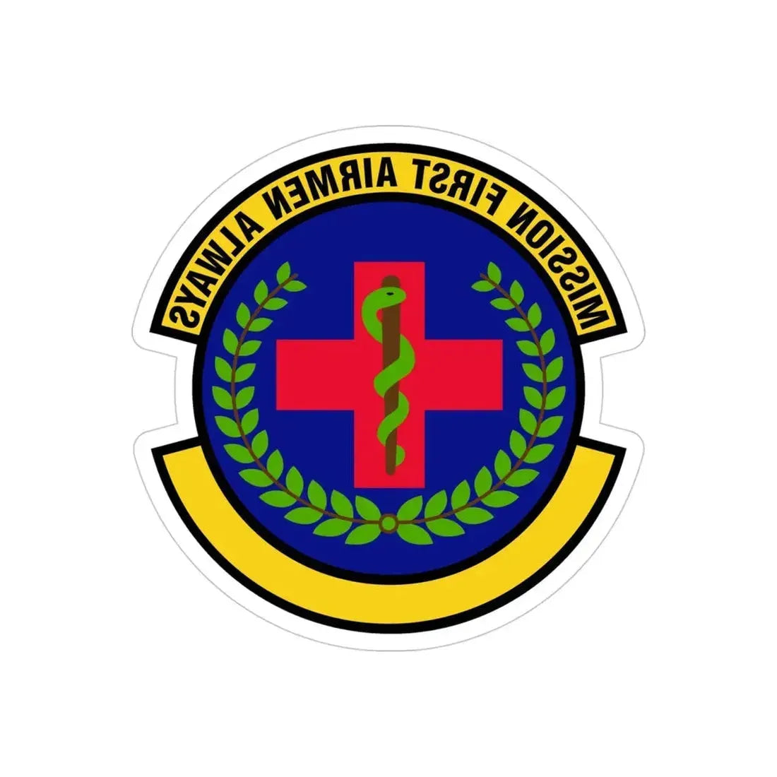 22 Healthcare Operations Squadron AMC (U.S. Air Force) REVERSE PRINT Transparent Die-Cut STICKER - The Sticker Space