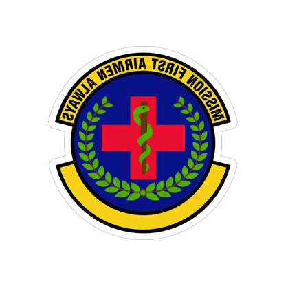 22 Healthcare Operations Squadron AMC (U.S. Air Force) REVERSE PRINT Transparent Die-Cut STICKER - The Sticker Space