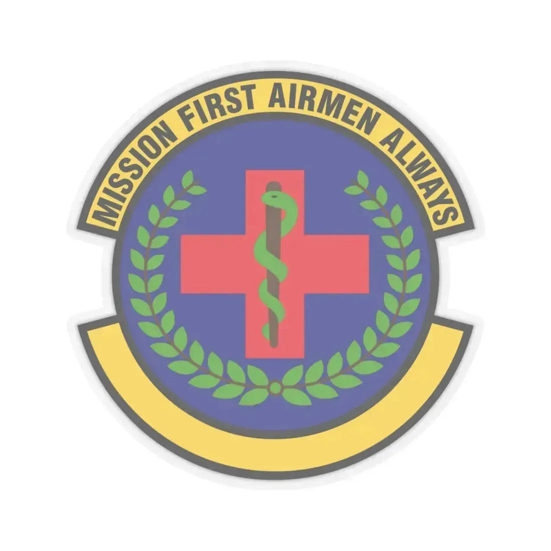 22 Healthcare Operations Squadron AMC (U.S. Air Force) STICKER Vinyl Kiss-Cut Decal 6 Inch Transparent - The Sticker Space