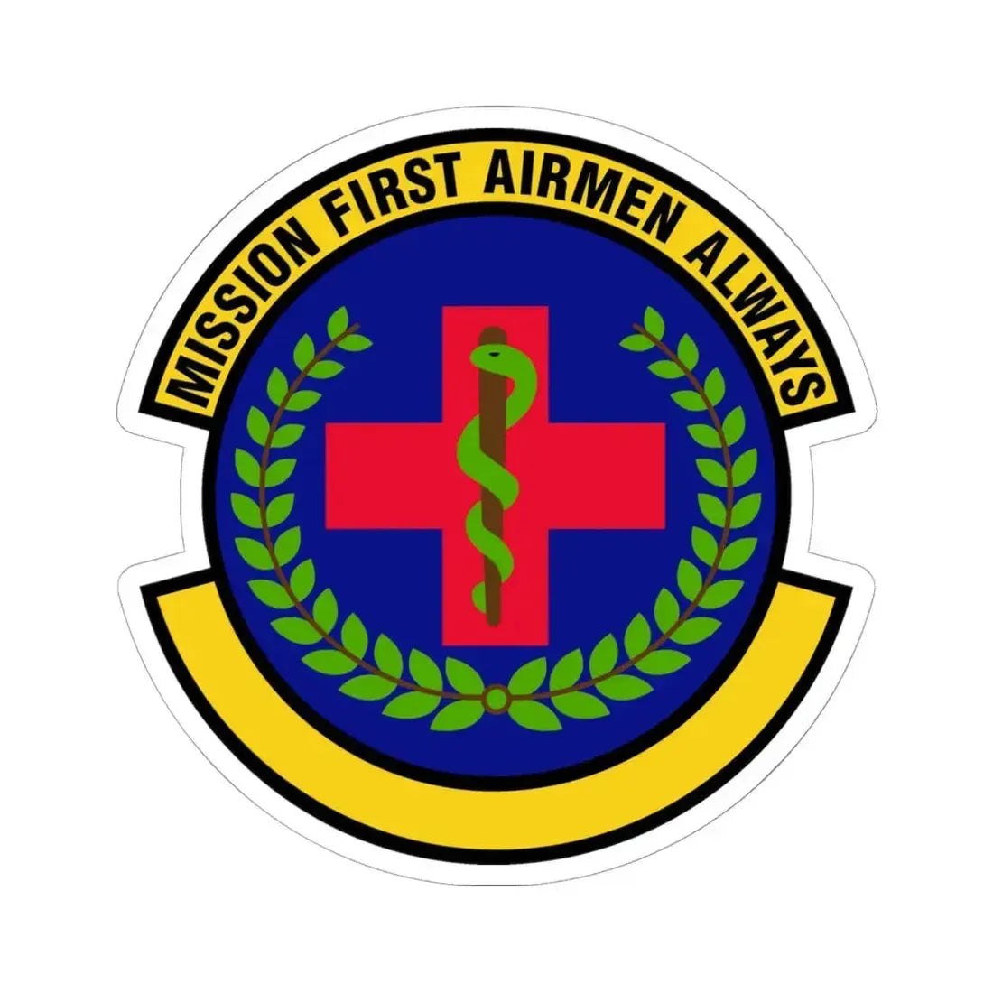 22 Healthcare Operations Squadron AMC (U.S. Air Force) STICKER Vinyl Kiss-Cut Decal 6 Inch White - The Sticker Space