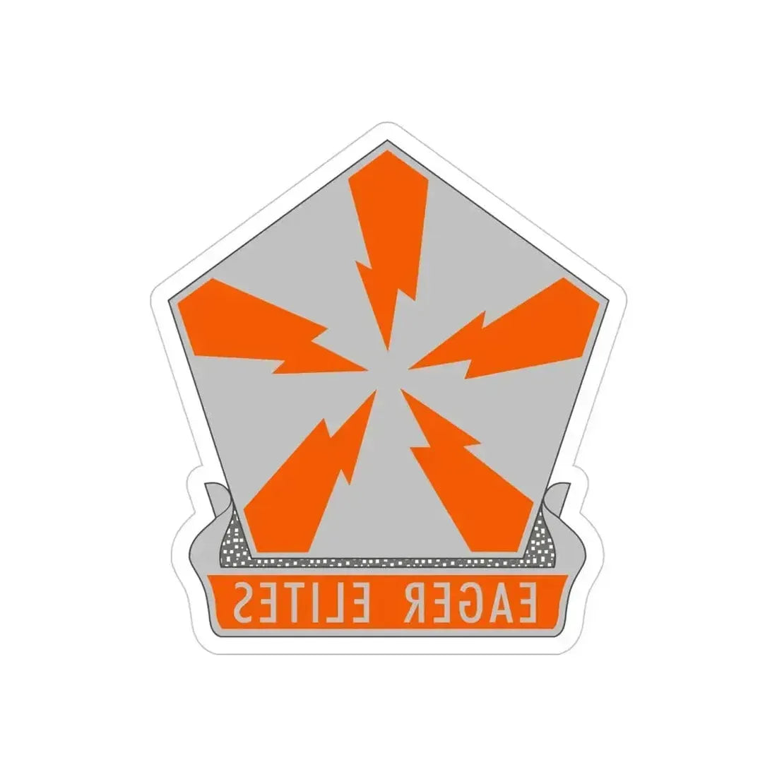 22 Signal Brigade 2 (U.S. Army) REVERSE PRINT Transparent Die-Cut STICKER 4 Inch Die-Cut Transparent - The Sticker Space