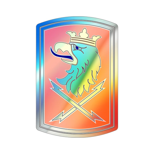 22 Signal Brigade v3 (U.S. Army) Holographic STICKER Die-Cut Vinyl Decal-6 Inch-The Sticker Space