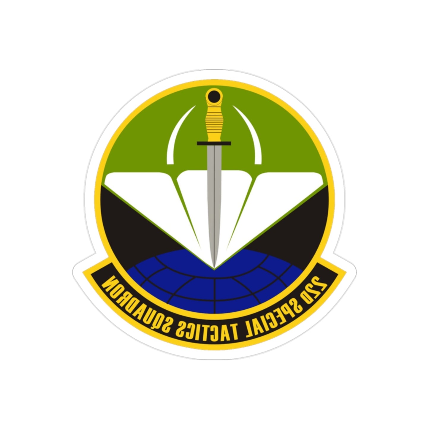 22 Special Tactics Sq AFSOC (U.S. Air Force) REVERSE PRINT Transparent STICKER-2" × 2"-The Sticker Space