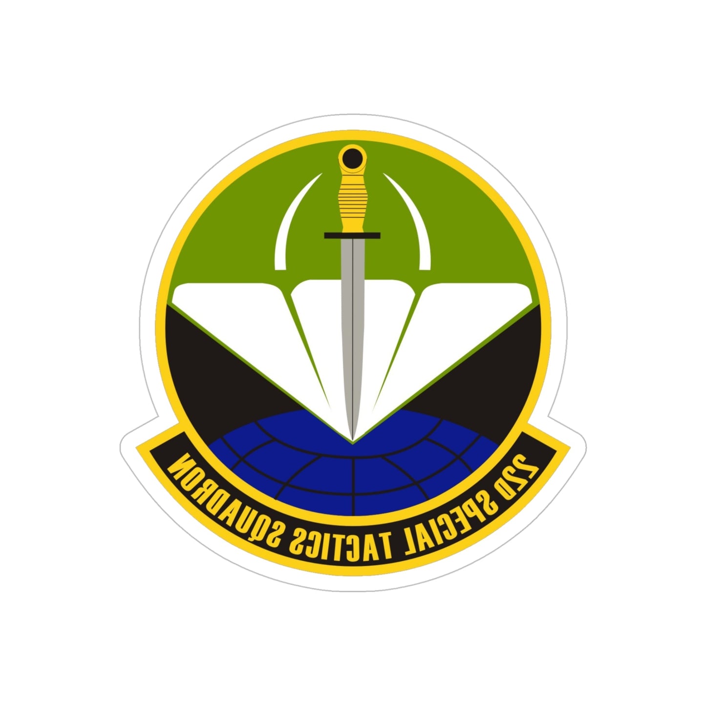 22 Special Tactics Sq AFSOC (U.S. Air Force) REVERSE PRINT Transparent STICKER-5" × 5"-The Sticker Space