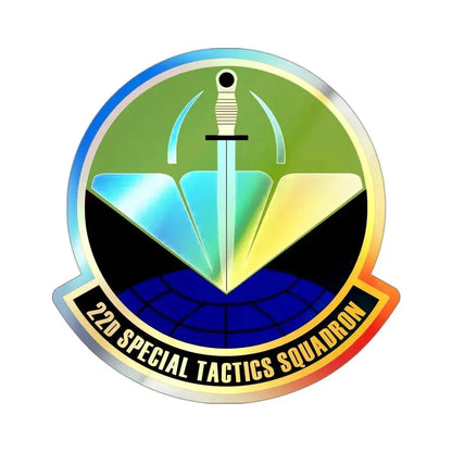 22 Special Tactics Sq AFSOC (U.S. Air Force) Holographic STICKER Die-Cut Vinyl Decal 3 Inch Holographic - The Sticker Space