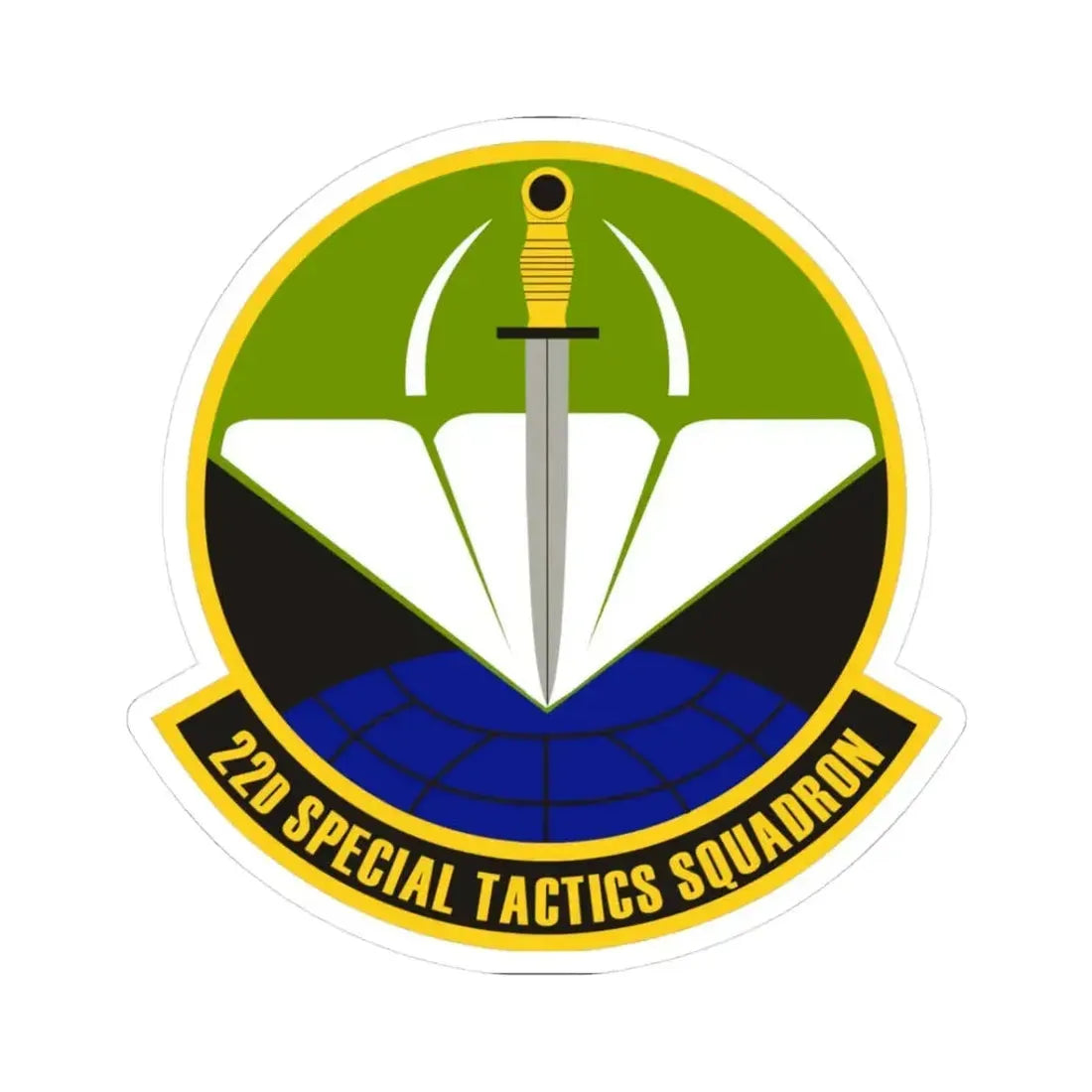 22 Special Tactics Sq AFSOC (U.S. Air Force) STICKER Vinyl Kiss-Cut Decal 3 Inch White - The Sticker Space