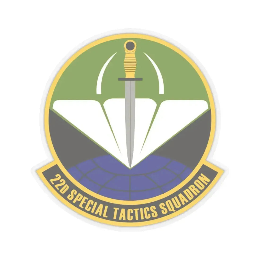 22 Special Tactics Sq AFSOC (U.S. Air Force) STICKER Vinyl Kiss-Cut Decal 4 Inch Transparent - The Sticker Space