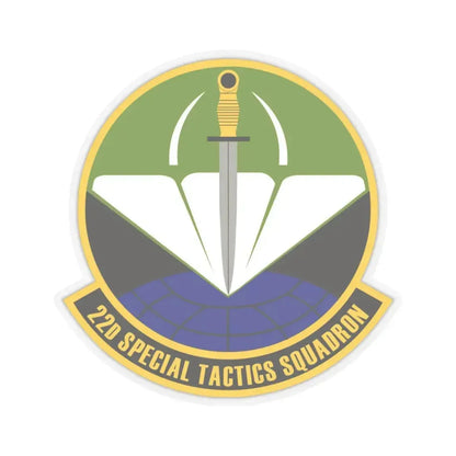 22 Special Tactics Sq AFSOC (U.S. Air Force) STICKER Vinyl Kiss-Cut Decal 4 Inch Transparent - The Sticker Space