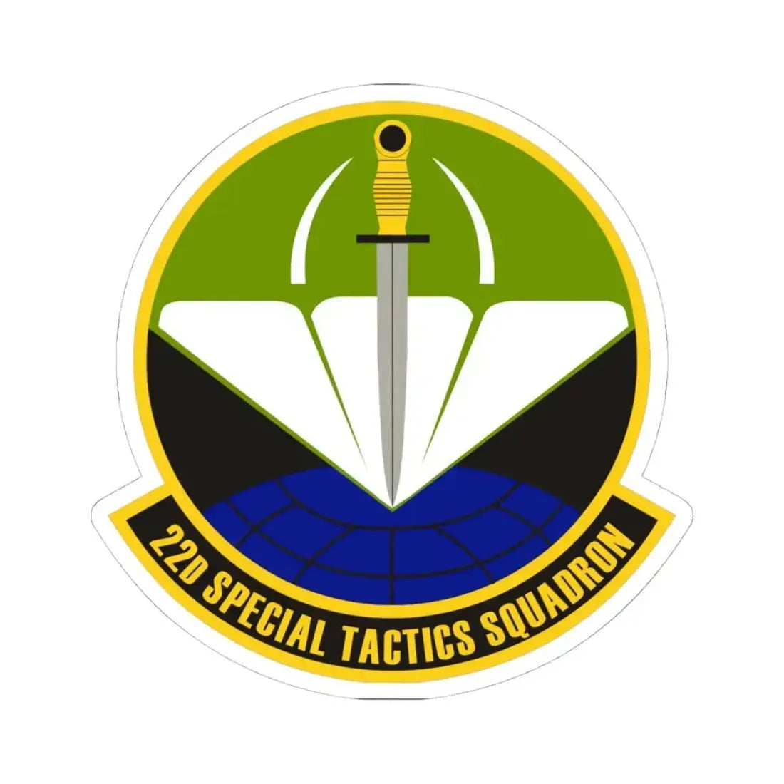 22 Special Tactics Sq AFSOC (U.S. Air Force) STICKER Vinyl Kiss-Cut Decal 4 Inch White - The Sticker Space