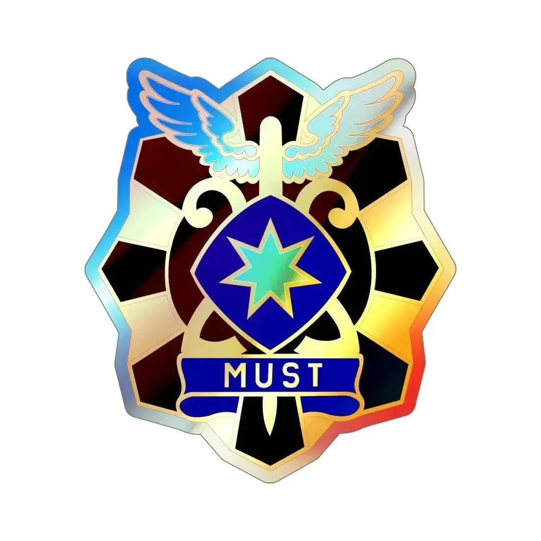 22 Surgical Hospital (U.S. Army) Holographic STICKER Die-Cut Vinyl Decal 6 Inch Holographic - The Sticker Space