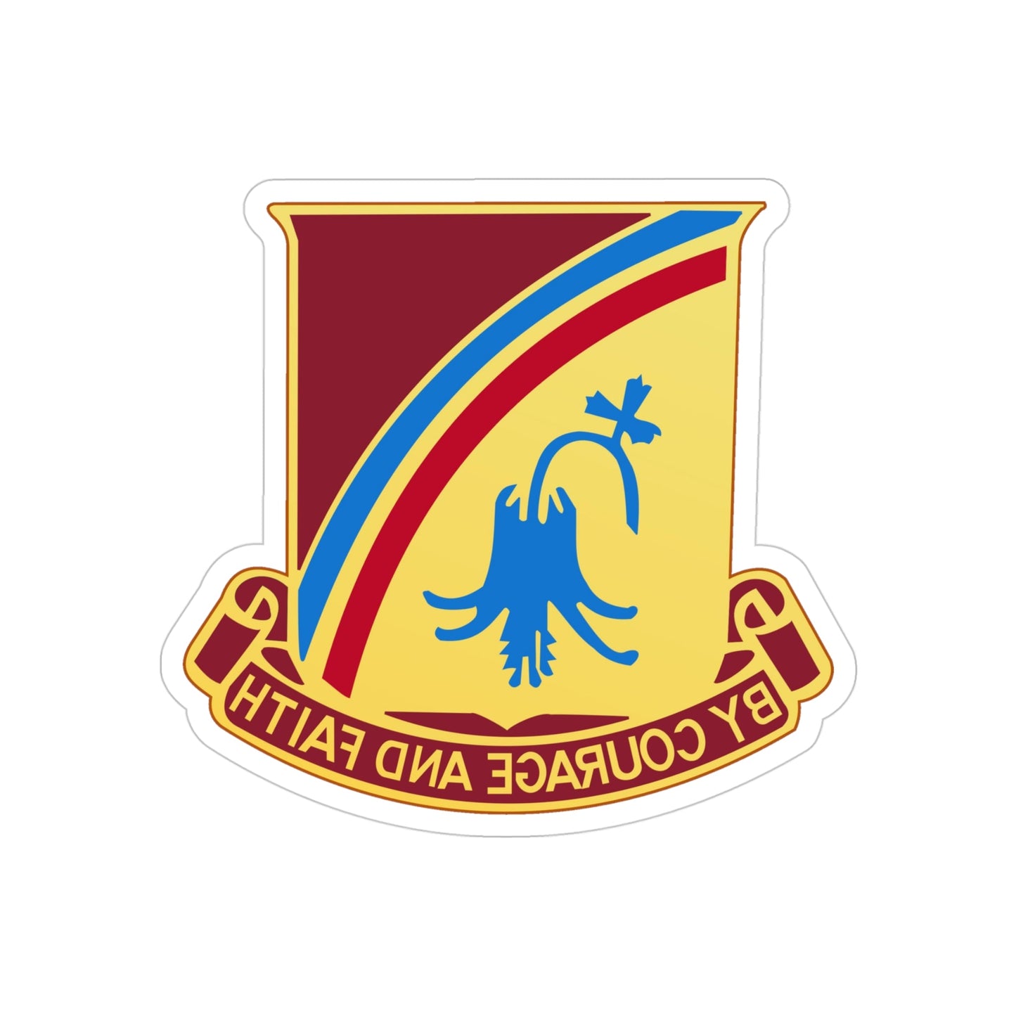 22 Transportation Battalion (U.S. Army) REVERSE PRINT Transparent STICKER-4" × 4"-The Sticker Space