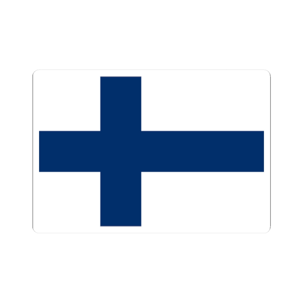 Flag of Finland 3-2 (Finland) STICKER Vinyl Kiss-Cut Decal