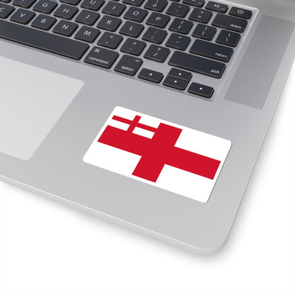 White Squadron Ensign 1702-1707 (England) STICKER Vinyl Kiss-Cut Decal
