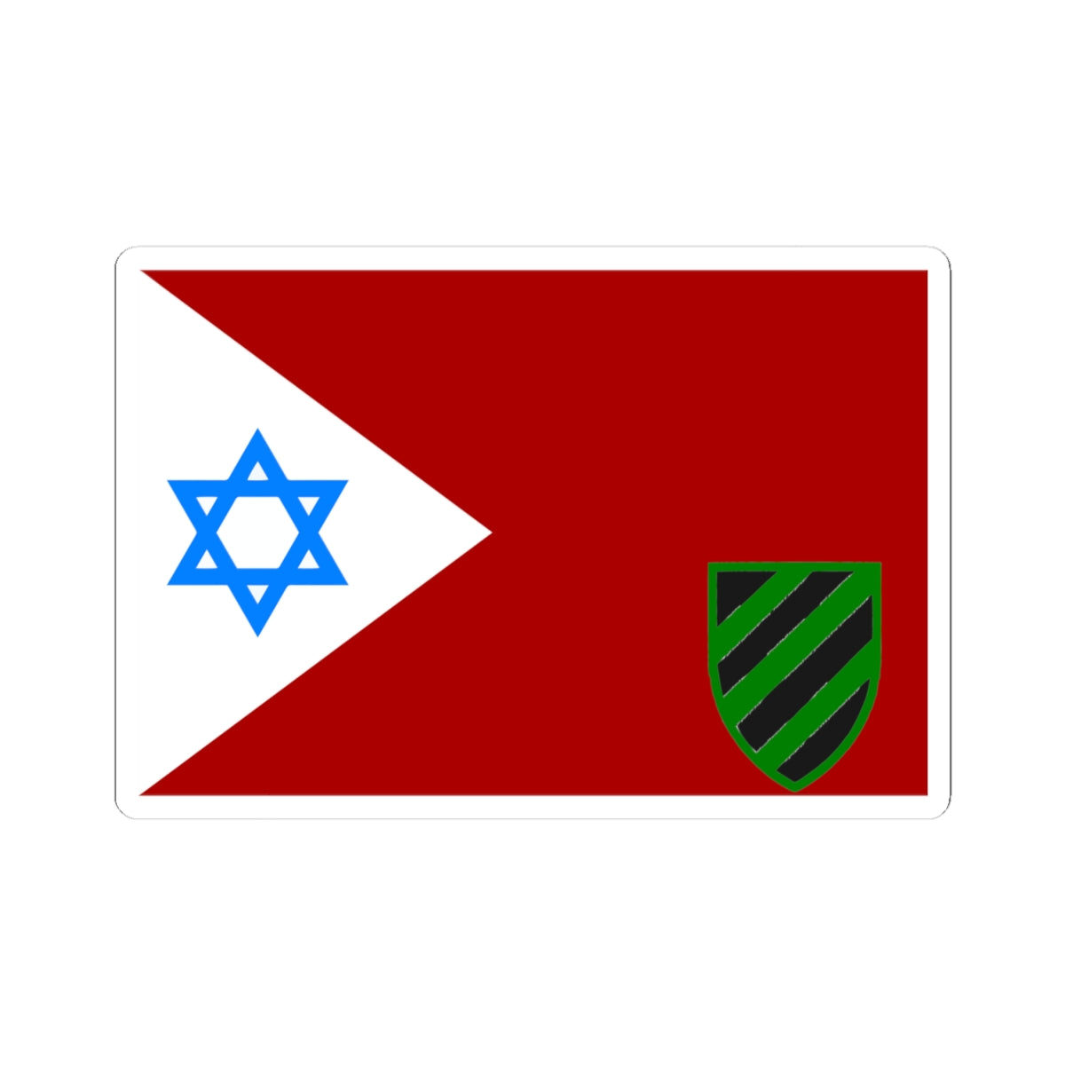 Flag of IDF Armored Corps Old Gaysot (Israel) STICKER Vinyl Kiss-Cut Decal