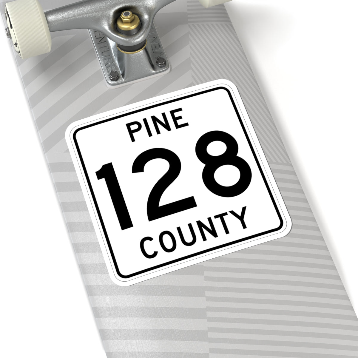 Pine County Route 128 MN (Minnesota) (Road Sign) STICKER Vinyl Kiss-Cut Decal