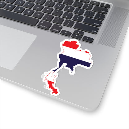 Flag-map of Thailand all (Thailand) STICKER Vinyl Kiss-Cut Decal