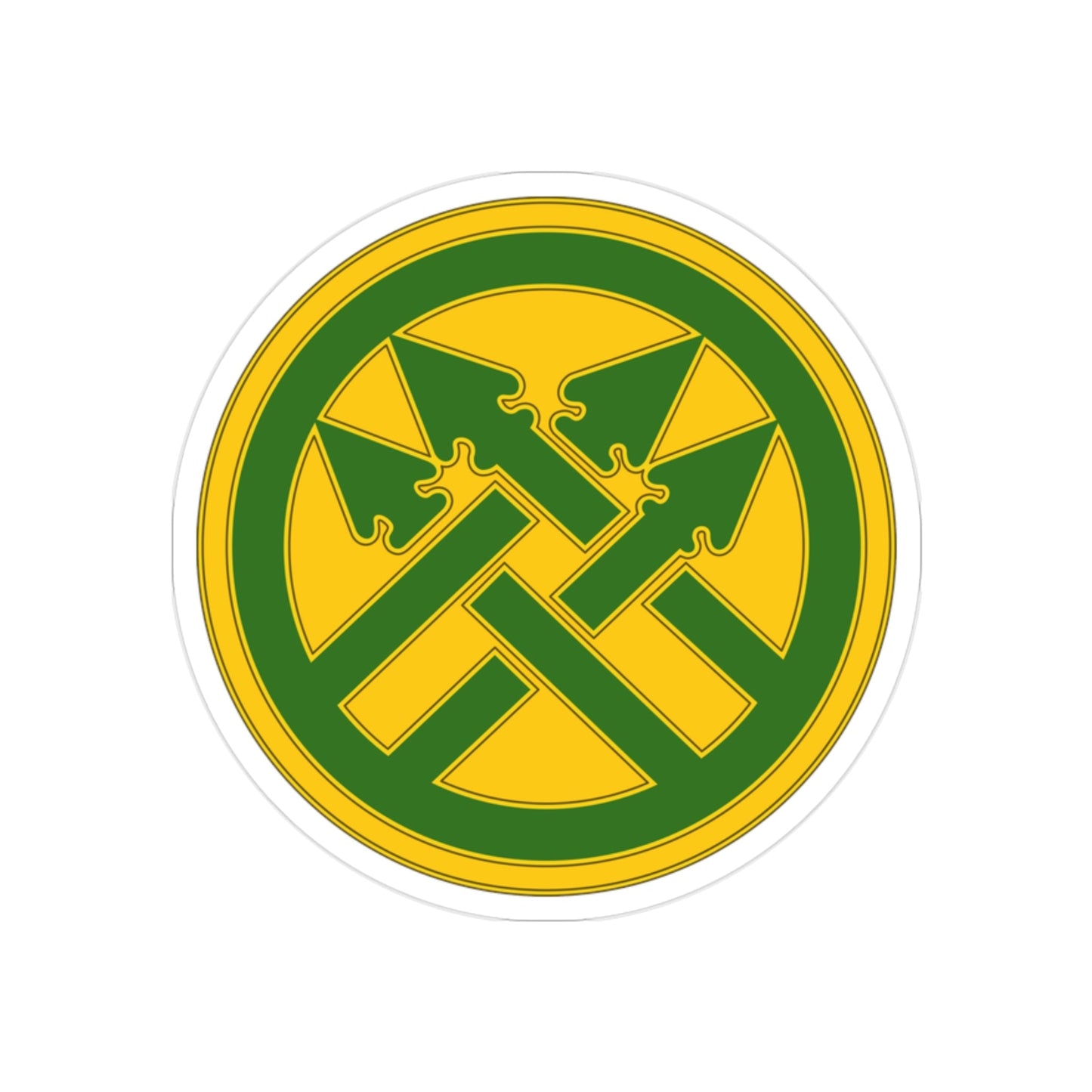 220th Military Police Brigade (U.S. Army) REVERSE PRINT Transparent STICKER-2" × 2"-The Sticker Space