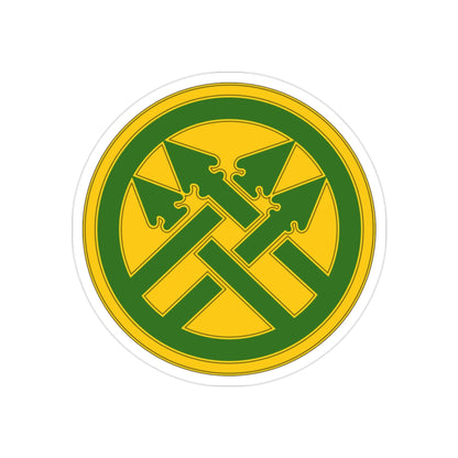 220th Military Police Brigade (U.S. Army) REVERSE PRINT Transparent STICKER-2" × 2"-The Sticker Space