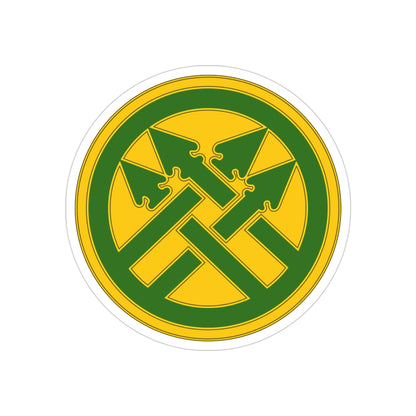 220th Military Police Brigade (U.S. Army) REVERSE PRINT Transparent STICKER-4" × 4"-The Sticker Space