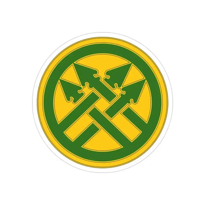 220th Military Police Brigade (U.S. Army) REVERSE PRINT Transparent Die-Cut STICKER 4 Inch Die-Cut Transparent - The Sticker Space