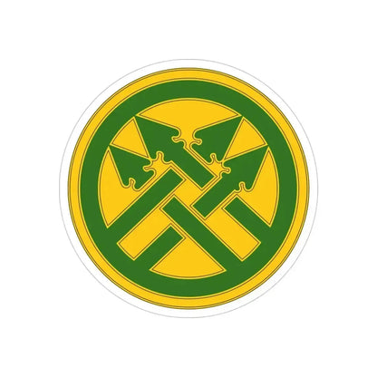220th Military Police Brigade (U.S. Army) REVERSE PRINT Transparent Die-Cut STICKER 5 Inch Die-Cut Transparent - The Sticker Space