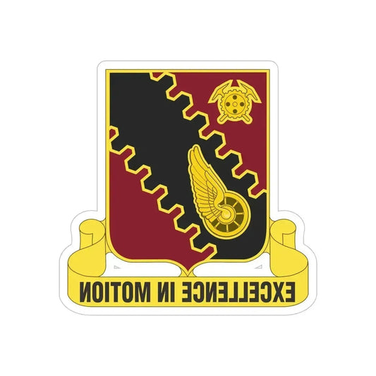 220th Transportation Battalion (U.S. Army) REVERSE PRINT Transparent Die-Cut STICKER 6 Inch Die-Cut Transparent - The Sticker Space