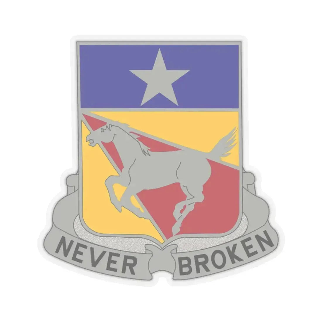 221 Cavalry Regiment (U.S. Army) STICKER Vinyl Kiss-Cut Decal 3 Inch Transparent - The Sticker Space