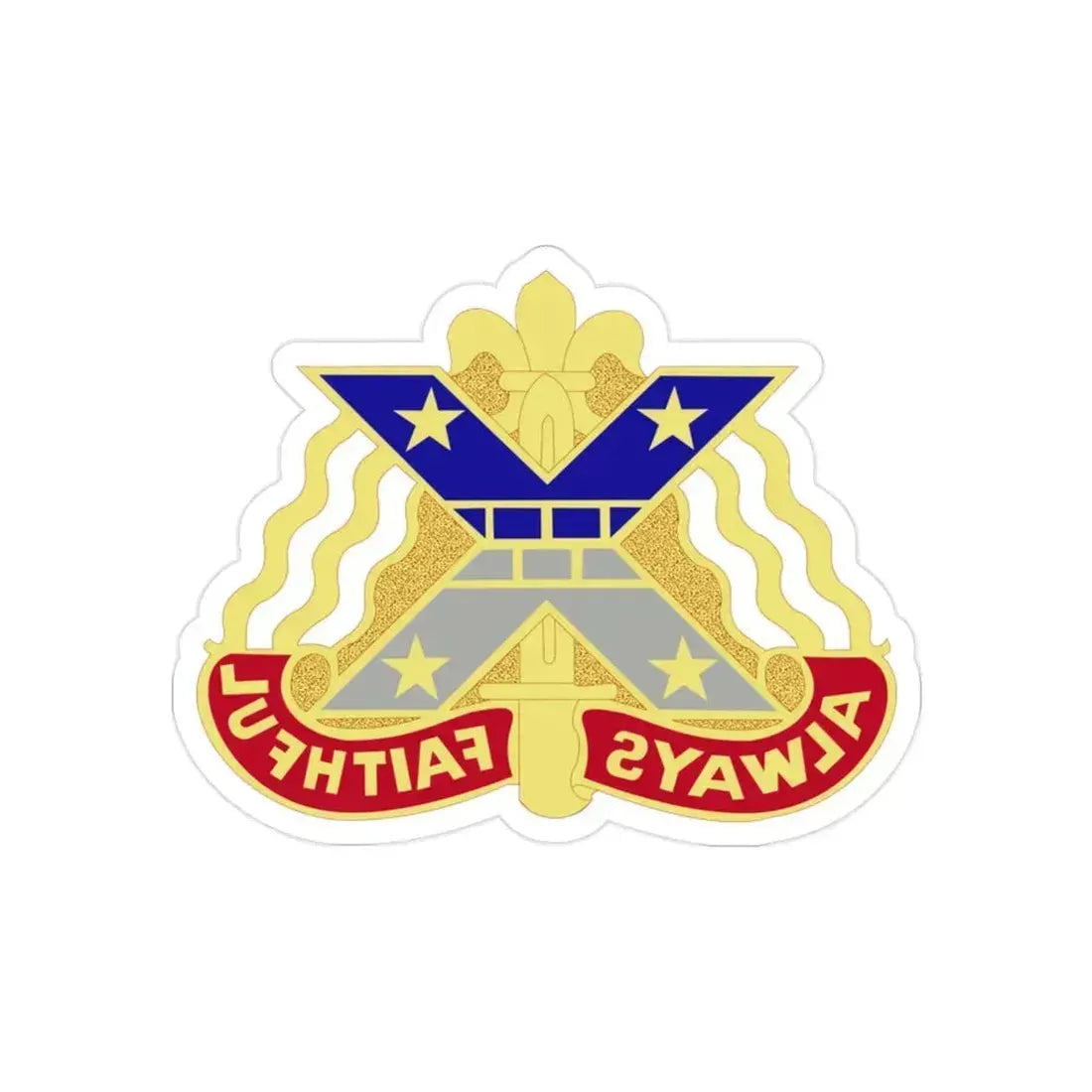 221 Engineer Group (U.S. Army) REVERSE PRINT Transparent Die-Cut STICKER 2 Inch Die-Cut Transparent - The Sticker Space