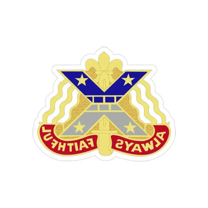 221 Engineer Group (U.S. Army) REVERSE PRINT Transparent Die-Cut STICKER 2 Inch Die-Cut Transparent - The Sticker Space