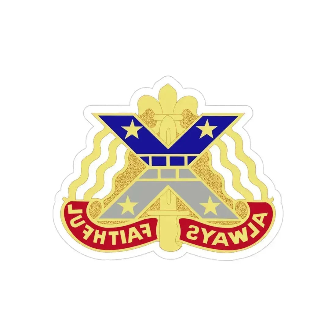 221 Engineer Group (U.S. Army) REVERSE PRINT Transparent Die-Cut STICKER 3 Inch Die-Cut Transparent - The Sticker Space