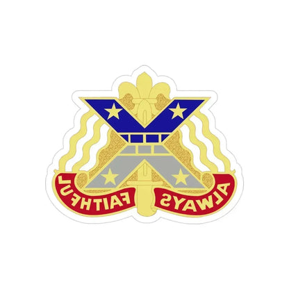 221 Engineer Group (U.S. Army) REVERSE PRINT Transparent Die-Cut STICKER 3 Inch Die-Cut Transparent - The Sticker Space