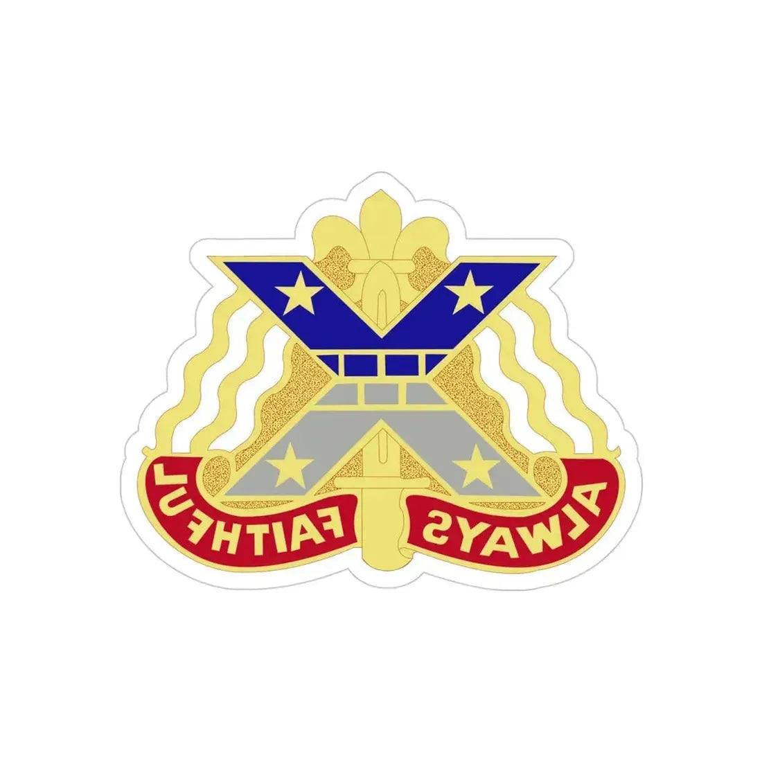 221 Engineer Group (U.S. Army) REVERSE PRINT Transparent Die-Cut STICKER 4 Inch Die-Cut Transparent - The Sticker Space