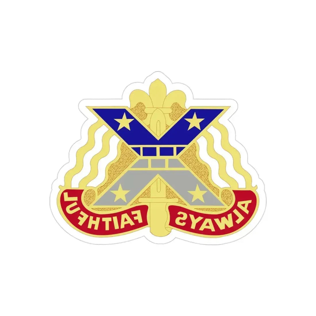 221 Engineer Group (U.S. Army) REVERSE PRINT Transparent Die-Cut STICKER - The Sticker Space