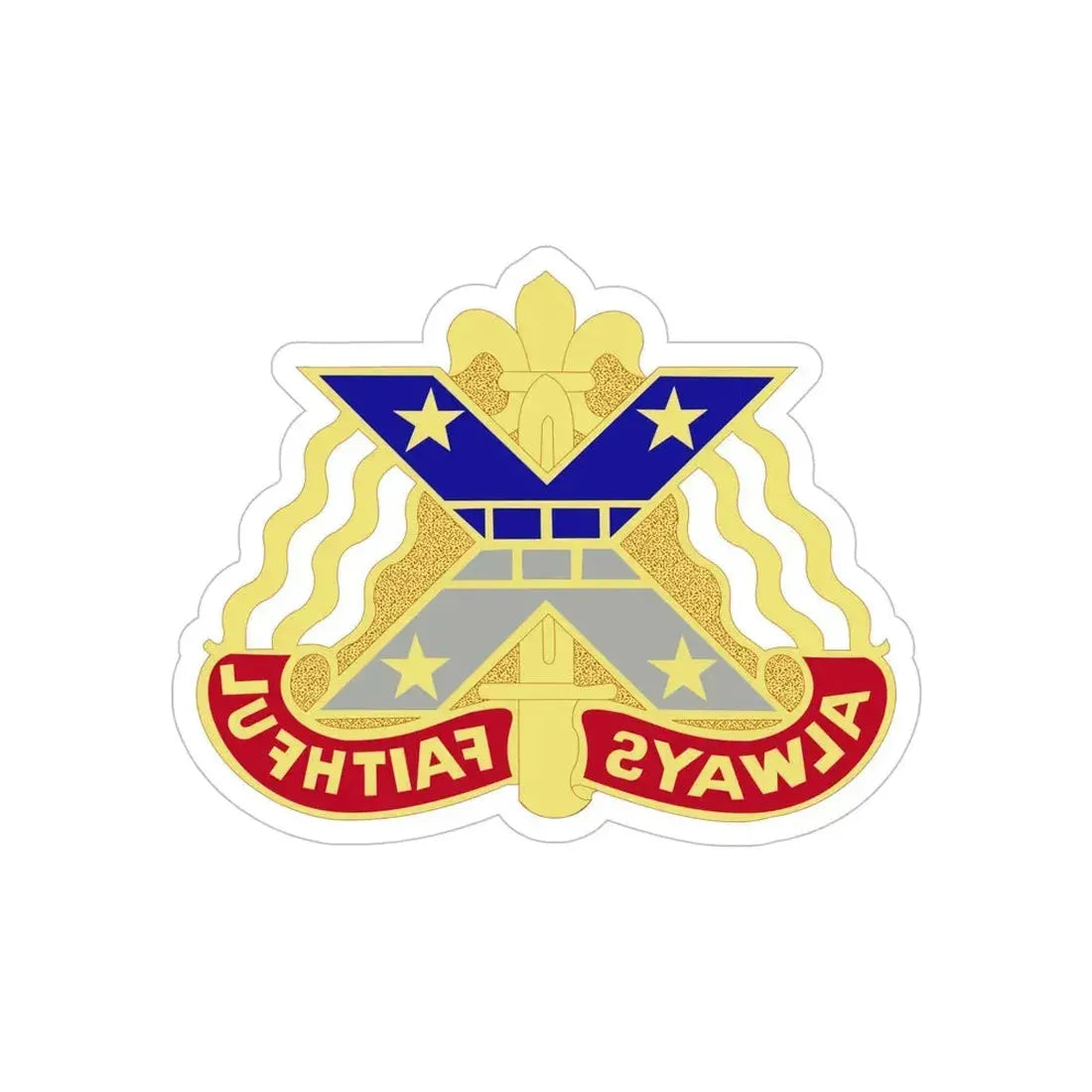 221 Engineer Group (U.S. Army) REVERSE PRINT Transparent Die-Cut STICKER - The Sticker Space