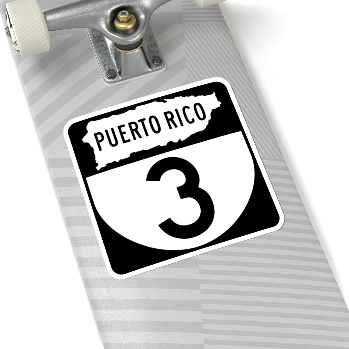 PR old 3 (Puerto Rico) (Road Sign) STICKER Vinyl Kiss-Cut Decal
