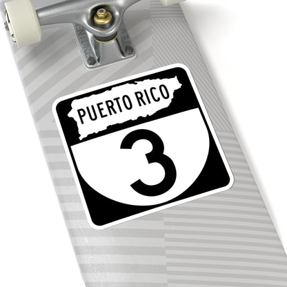 PR old 3 (Puerto Rico) (Road Sign) STICKER Vinyl Kiss-Cut Decal