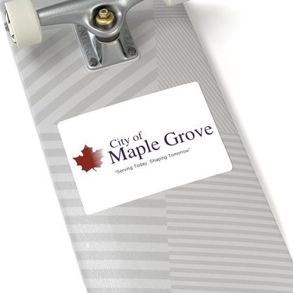 Flag of Maple Grove, Minnesota - STICKER Vinyl Kiss-Cut Decal