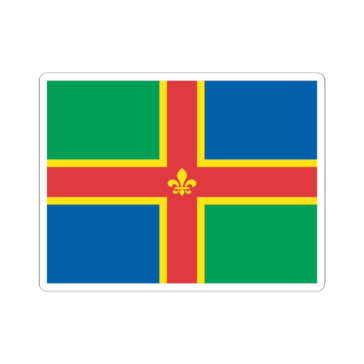 Flag of Lincolnshire (England) STICKER Vinyl Kiss-Cut Decal