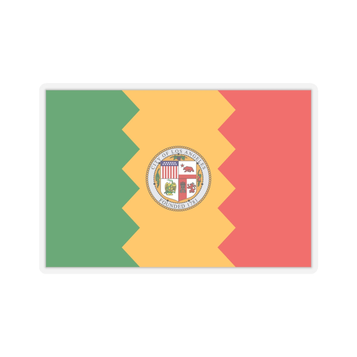 Flag of Los Angeles, California - STICKER Vinyl Kiss-Cut Decal