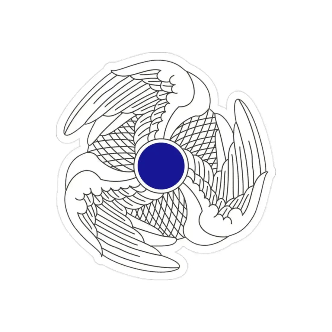 222 Aviation Regiment (U.S. Army) REVERSE PRINT Transparent Die-Cut STICKER 2 Inch Die-Cut Transparent - The Sticker Space